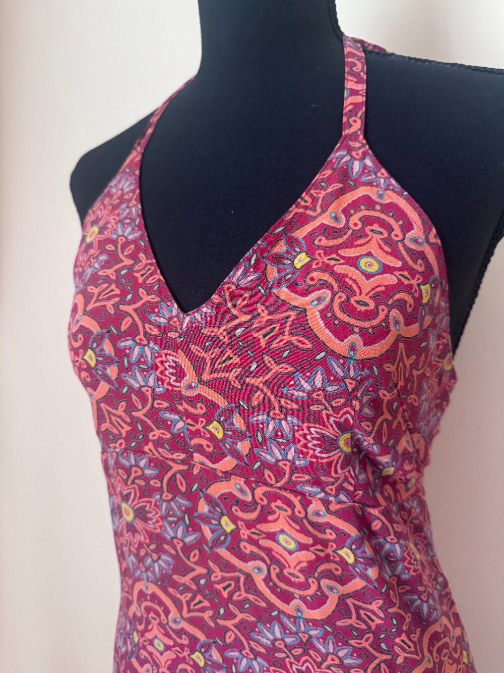 Vintage 90s Gap Halter Maxi Dress Mandala Print